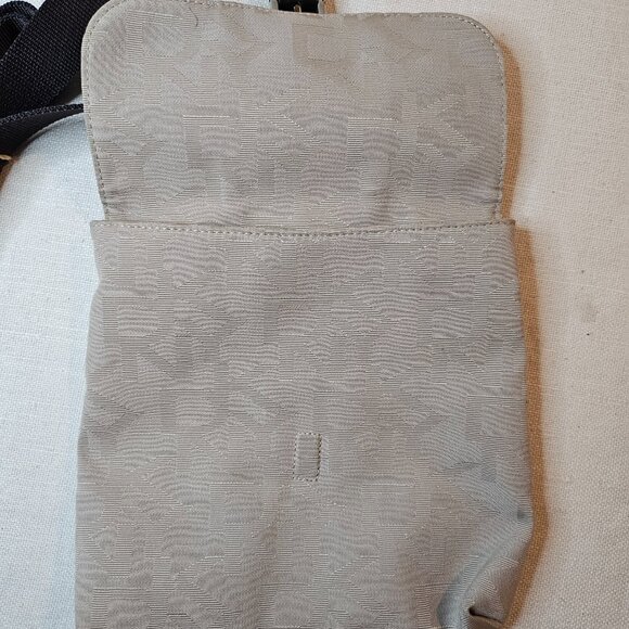 DKNY Beige Monogram Satchel Shoulder Strap Bag - Picture 4 of 6